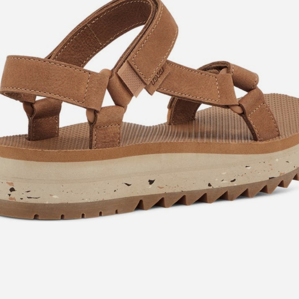 Teva Brown Tan Platform Sport Sandals - Picture 13 of 13